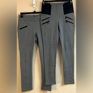Bundle Ci Sono Ponte Knit Pants Large Gray Black Stretch Office Business Casual